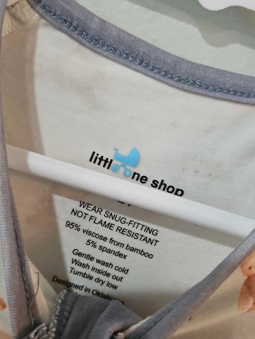 Little One Shop Sleepy Bear Bamboo Convertible Sleeper 2T